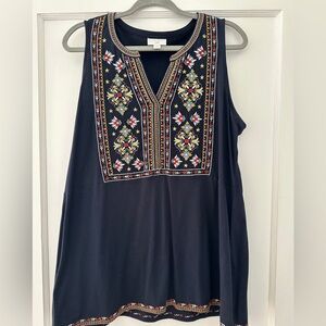 J Jill tunic New navy size Large Petite